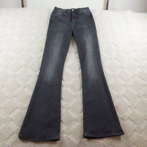 7 For All Mankind Ultra High Rise Skinny Boot cut Jean Womens 29 Black Denim